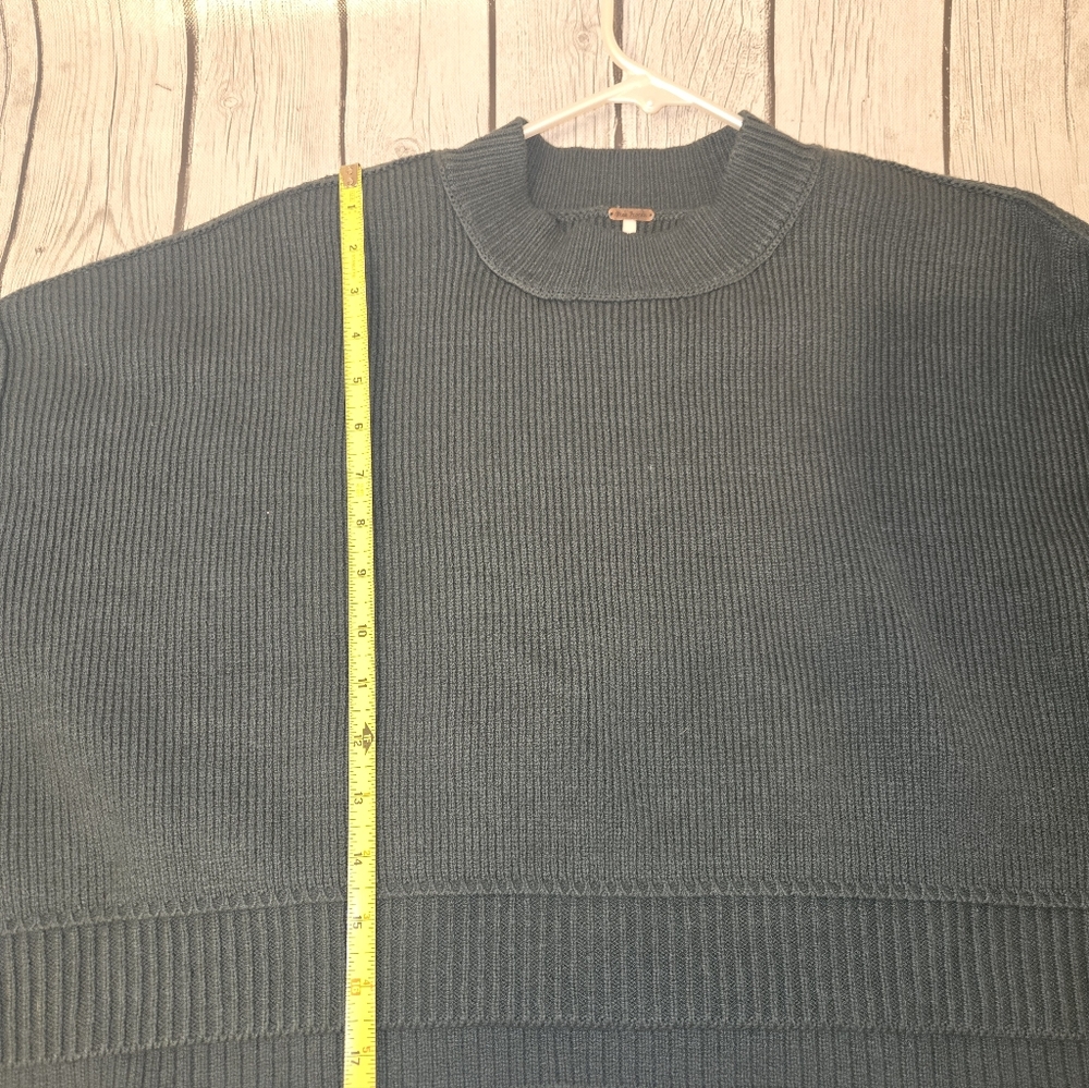 Free People Easy Street Crop Sweater Hunter Green Small - Picture 10 of 13